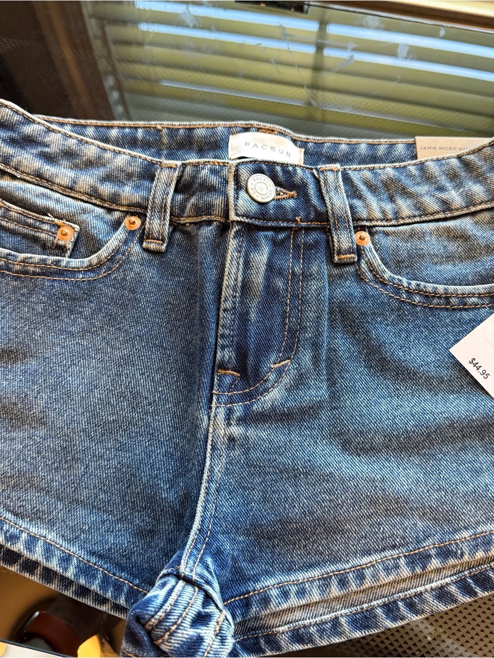 NWT- PacSun Micro- Short Blue Denim Women’s Jeans Shorts, size 22